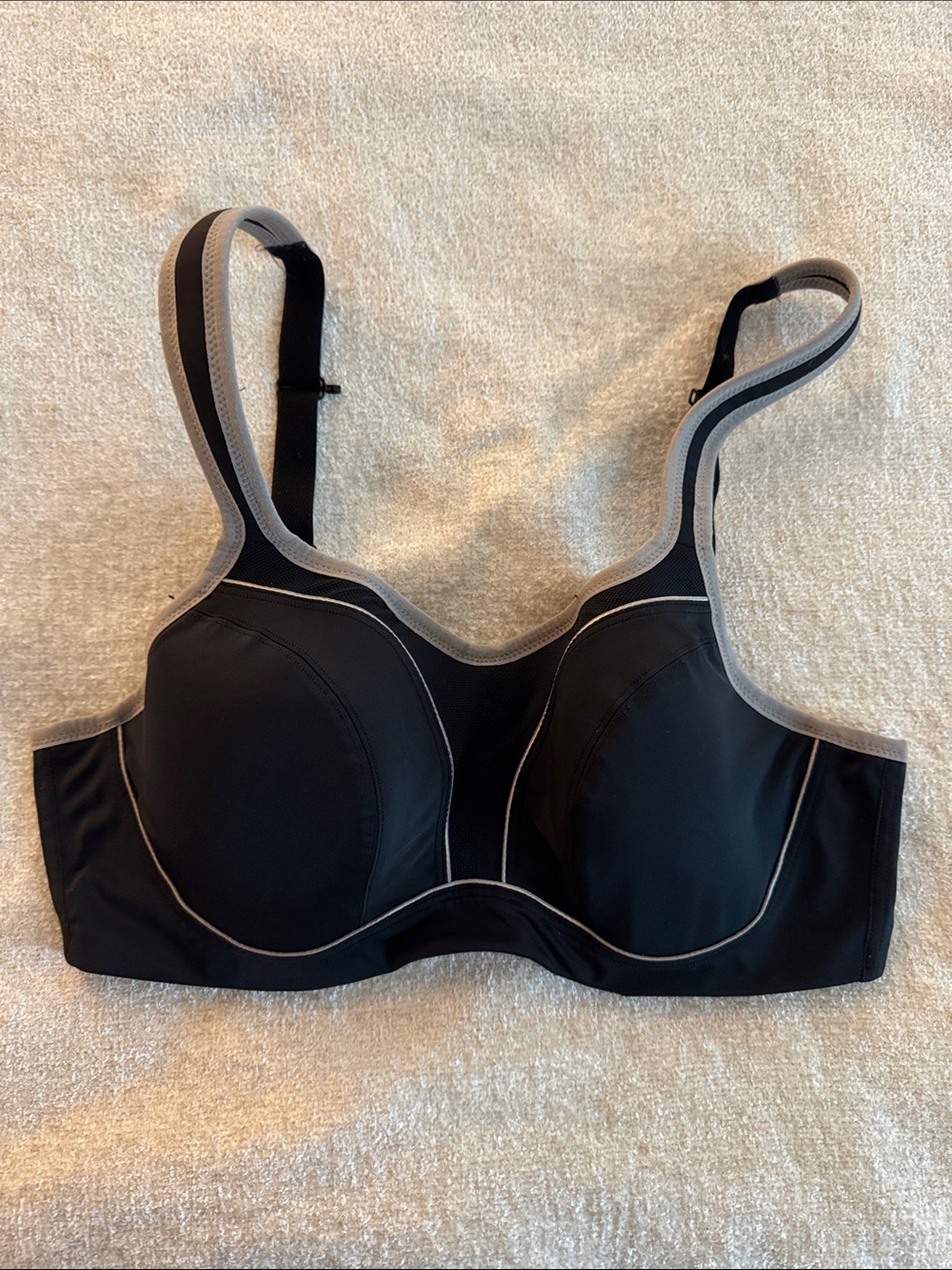 Fit Fully Yours Pauline Sports Bra Black/Gray, 38C